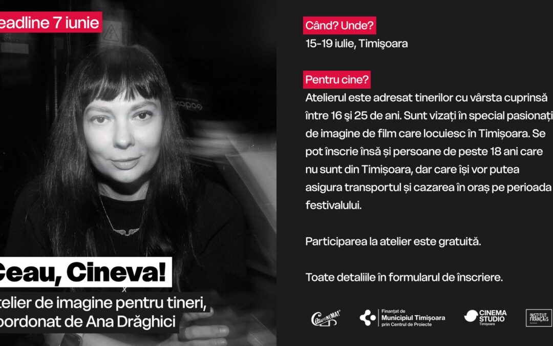Atelier de imagine pentru tineri, coordonat de Ana Drăghici la Ceau, Cinema!